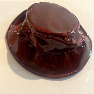 ASN Clueless dark red patent leather bucket hat, NWT!